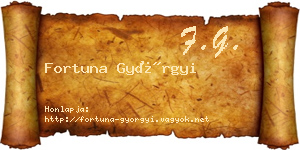 Fortuna Györgyi névjegykártya