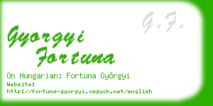 gyorgyi fortuna business card